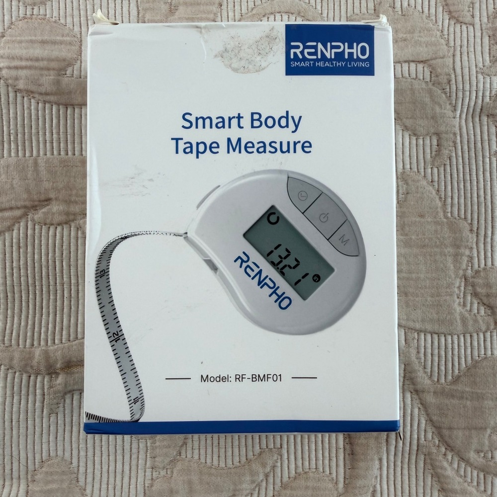 Renpho Smart Body Tape Measure Digital Fitness Tracker White RF-BMF01 Bluetooth